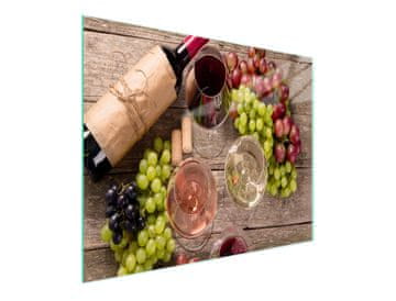 TMK STAKLENA DASKA ZA REZANJE 52x30 VINO