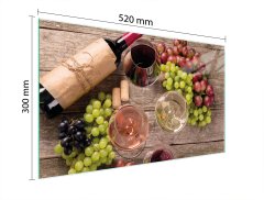 TMK STAKLENA DASKA ZA REZANJE 52x30 VINO