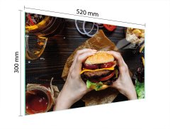 TMK STAKLENA DASKA ZA REZANJE 52x30 ZA HAMBURGER