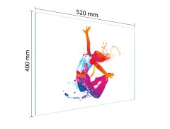 TMK STAKLENA DASKA ZA REZANJE 52x40 BIJELA