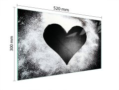 TMK STAKLENA DASKA ZA REZANJE 52x30 SRCE