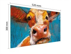 TMK STAKLENA DASKA ZA REZANJE 52x30 KRAVICA