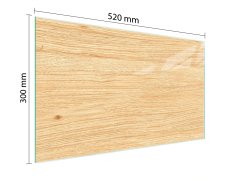 TMK STAKLENA DASKA ZA REZANJE 52x30 DRVO