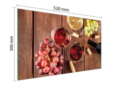 TMK STAKLENA DASKA ZA REZANJE 52x30 VINO