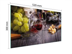 TMK STAKLENA DASKA ZA REZANJE 52x30 VINO