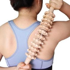 Netscroll Drveni masažni valjak za maderoterapiju, protiv celulita, za limfnu stimulaciju i cirkulaciju, Madero