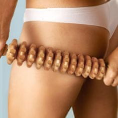 Netscroll Drveni masažni valjak za maderoterapiju, protiv celulita, za limfnu stimulaciju i cirkulaciju, Madero