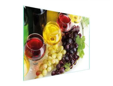 TMK STAKLENA DASKA ZA REZANJE 52x40 VINO