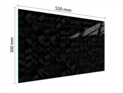 TMK STAKLENA DASKA ZA REZANJE 52x30 CRNA