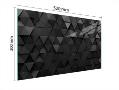 TMK STAKLENA DASKA ZA REZANJE 52x30 CRNA
