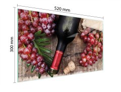 TMK STAKLENA DASKA ZA REZANJE 52x30 VINO