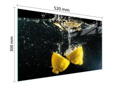TMK STAKLENA DASKA ZA REZANJE 52x30 LIMUN