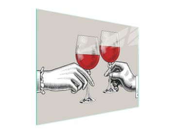 TMK STAKLENA DASKA ZA REZANJE 52x40 VINO