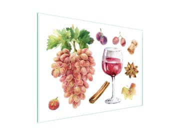 TMK STAKLENA DASKA ZA REZANJE 40x30 VINO