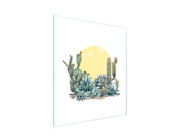 TMK STAKLENA DASKA ZA REZANJE 45x52 KAKTUS