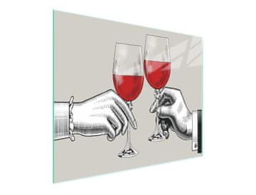 TMK STAKLENA DASKA ZA REZANJE 52x30 VINO