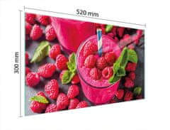 TMK STAKLENA DASKA ZA REZANJE 52x30 MALINA