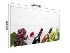 TMK STAKLENA DASKA ZA REZANJE 52x30 VINO