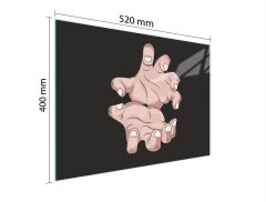 TMK STAKLENA DASKA ZA REZANJE 52x40 RUKE