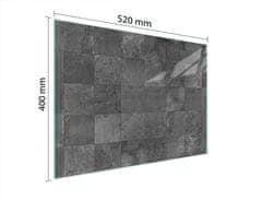 TMK STAKLENA DASKA ZA REZANJE 52x40 SIVA