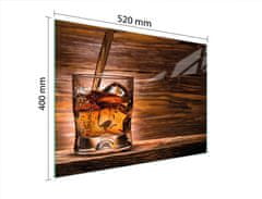 TMK STAKLENA DASKA ZA REZANJE 52x40 WHISKY