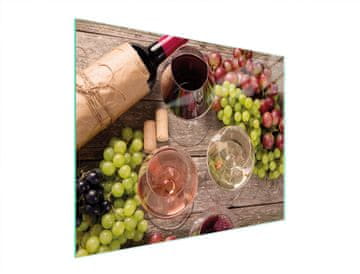TMK STAKLENA DASKA ZA REZANJE 52x40 VINO