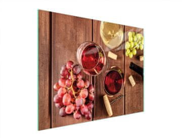 TMK STAKLENA DASKA ZA REZANJE 52x40 VINO