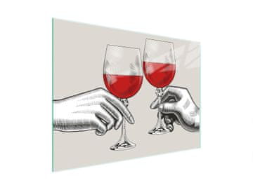 TMK STAKLENA DASKA ZA REZANJE 30x22 VINO