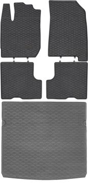 Dacia Duster I SUV od 2010-12.2017. Komplet - gumeni podmetači za automobil + prostirka za prtljažnik