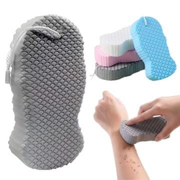 Netscroll Spužva za piling tijela, dvostruka tekstura, za osjetljivu kožu i djecu, ExfoSponge.