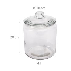 Northix Hermetički zatvorena staklena posuda za pohranu sa silikonskim zatvaračem