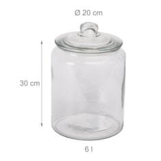 Northix Hermetički zatvorena staklena posuda za pohranu sa silikonskim zatvaračem