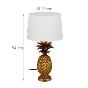 Northix Dekorativna stolna lampa ananas dizajn smola E27 60 W
