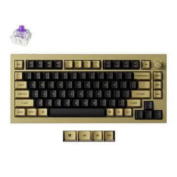 Keychron Q1 HE tipkovnica, mehanička, bežična, Gateron Nebula prekidači, RGB, bakrena verzija (Q1H-M1T)