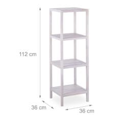 Northix Kupaonska polica od oraha bijela