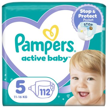 Pampers pelene Active Baby Mega Pack, veličina 5, 112 komada, 11 - 16 kg