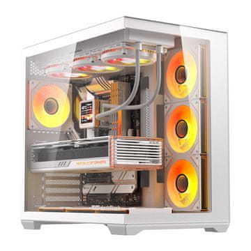 darkFlash C280 kućište za računalo (bijelo) + 7 ventilatora