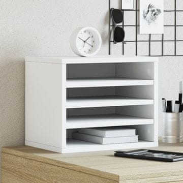 Vidaxl Organizator za stol Bijeli 36x26x29,5 cm