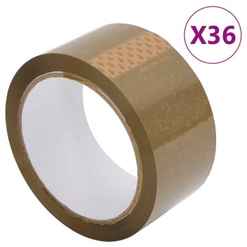 Vidaxl Traka za pakiranje 36 kom smeđa 48 mm x 66 m