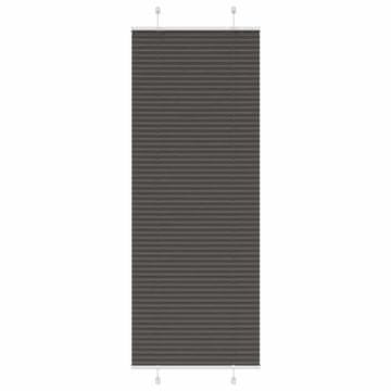 Vidaxl Plisirana zavjesa Crna 75x200 cm Širina tkanine 74,4 cm