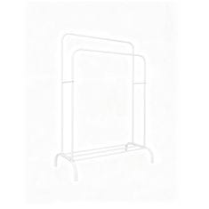 Northix Dvostruki metalni stalak za odjeću s policom i bočnim šipkama, stabilna konstrukcija