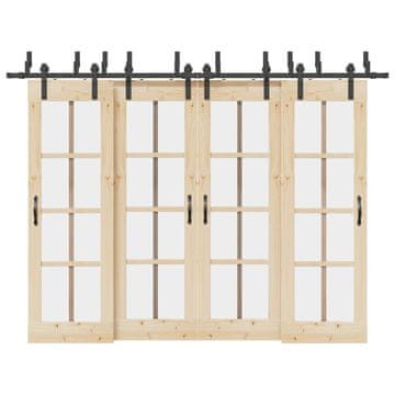 Vidaxl Sustav za ugradnju kliznih vrata, 305 cm, čelik, crna