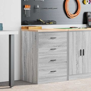 Vidaxl Ormar za garažu Sonoma sivi 60x51x85 cm