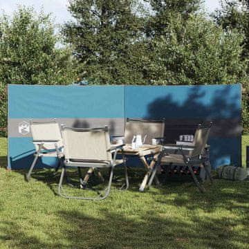 Vidaxl Kamperska vjetrobranska zaštita plava 344 x 120 cm vodootporna