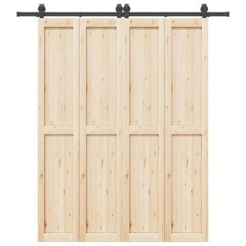 Vidaxl Sustav za montažu kliznih vrata, 200 cm, čelik, crna