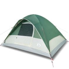 Vidaxl Obiteljski šator, 6 osoba, kupola, zelena, vodootporna