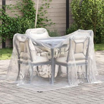 Vidaxl Prozirna cerada s ušicama za vezice 2x3 m polietilen