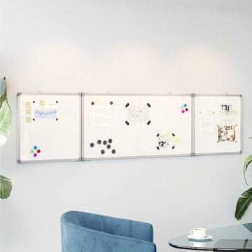 Vidaxl Magnetska sklopiva ploča 160x40x1,7 cm Aluminij