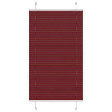 Vidaxl Plisirana zavjesa bordo crvena 70x100 cm širina tkanine