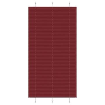 Vidaxl Plisirana zavjesa bordo crvena 105x200 cm širina tkanine